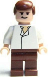 LEGO sw084 Han Solo, Reddish Brown Legs without Holster Pattern (Skiff, Light Flesh)
